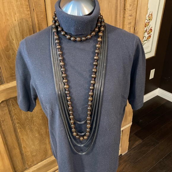 Artisan multi-strand silver-tone metal necklace. - Picture 10 of 10